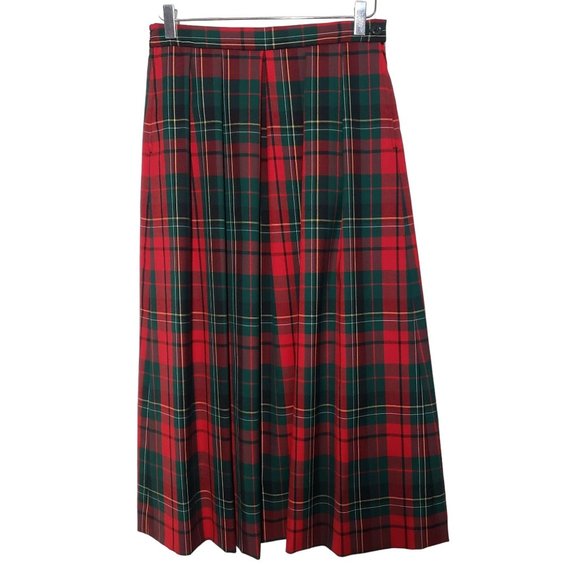 Pendleton Dresses & Skirts - Vintage 90s Pendleton Knockabout Wool Plaid Skirt Tartan Red Christmas Womens 12